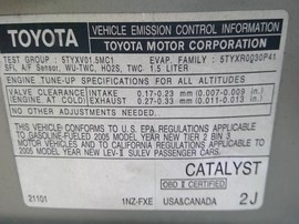 2005 TOYOTA PRIUS, SILVER, 1.5L, AT.  Z26273